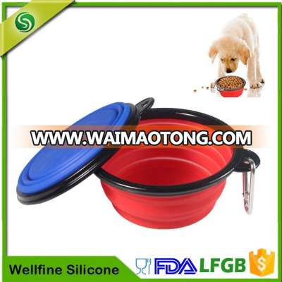 Dishwasher Safe Silicone Portable Dog Bowl Collapsible