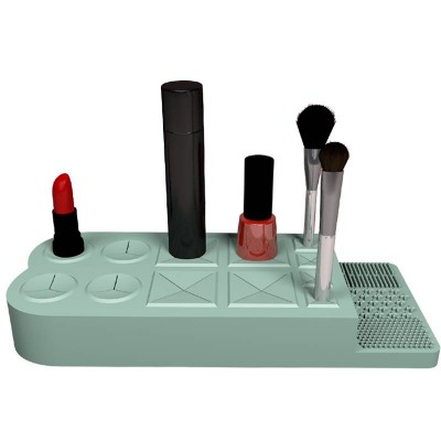 Makeup organizer cosmetic storage box beauty display silicone lipstick organizer for Lipstick Eyebrow pencil Makeup Brush