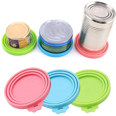 Special Offer Pet Can Cover Lids Silicone Can Lids Cover for Dog and Cat Food Universal Size One fit 3 Standard Size Food Cans