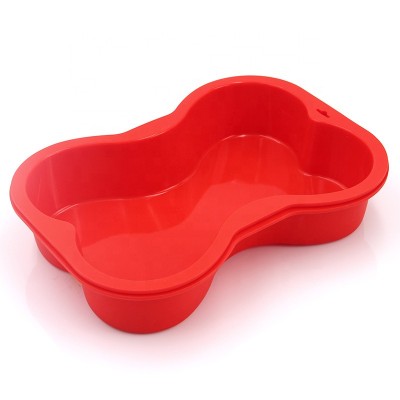 Silicone Bone Shape Pan - Non-stick Cake Mold Perfect for Dogs Cats Puppy Party Favors, Supplies, Gifts and Decorations