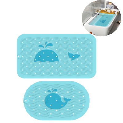 Customised  New Arrival Anti Slip Silicone Bath Mat Bathtub Mat Shower Mat with Strong Suction Cups