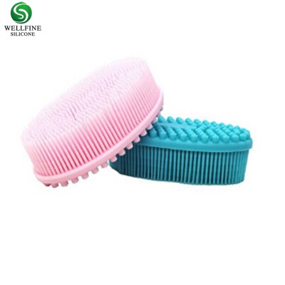 Wholesale Gentle Skin massage Body bath brush soft baby shower silicone bath brush